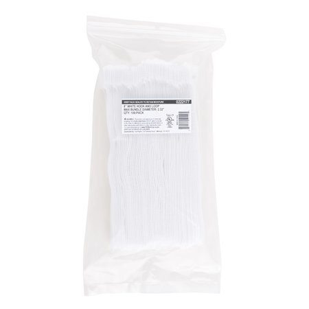 South Main Hardware 8-in  Hook and Loop -lb, White, 100 Speciality Tie 222177